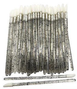 PINCEL APLICADOR PRETO COM GLITTER (50 UNIDADES)