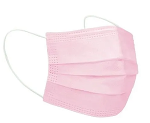 PACOTE MÁSCARA ROSA DESCARTÁVEL (50 UNIDADES)