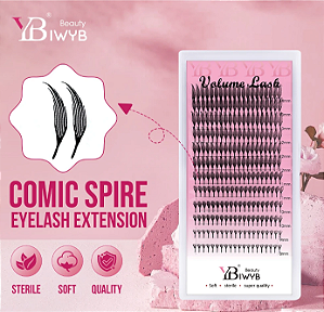 CÍLIOS YB BEAUTY SPIRE PENA 0.07D Mix 8-14mm