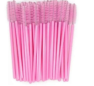 ESCOVINHA DE CÍLIOS ROSA CLARO (50 UNIDADES)