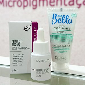SÉRUM RECONSTRUÇÃO DE SOBRANCELHAS + CREME ESFOLIANTE