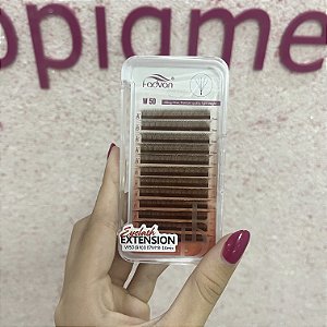 CÍLIOS FADVAN W5D MARROM CURVATURA M 0.07 MIX 8-14mm