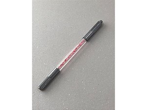 TEBORI DE PONTA DUPLA EM ACRÍLICO (CRISTAIS ROSA)