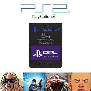 Kit Opl Memory Card Ps2 + Pendrive 64 Gb + Jogos