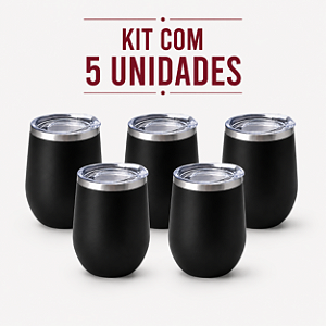 Copo Térmico Personalizado 350ml - Kit c/ 5 Unidades