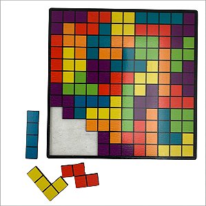 JOGO TETRIS COM CAIXA RESINADA 20X20 MDF PARA SUBLIMAÇÃO 3MM