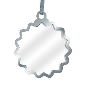 ENFEITE GUIRLANDA PRATA C/ ACRILICO CRISTAL PARA SUBLIMAÇÃO OU DTF