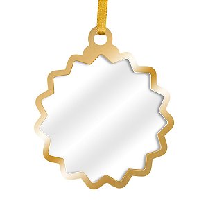 ENFEITE GUIRLANDA OURO C/ACRILICO CRISTAL DTF UV-SUBLIMAÇÃO