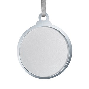ENFEITE BOLA PRATA C/MDF SUBLIMAÇÃO 3MM UN