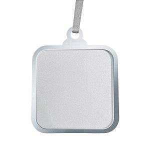 ENFEITE QUADRADO PRATA C/MDF SUBLIMAÇÃO 3MM UN