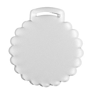 MEDALHA FLORAL ACRÍLICO RETROVERSO 5MM