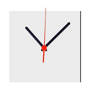RELÓGIO MDF QUADRADO 20X20cm - 3mm Resinada  para sublimação - SUBLIMÁTICA