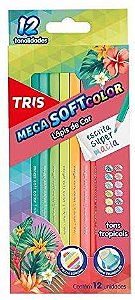 Lápis de Cor Mega Soft Tons Tropicais 12 Cores Tris