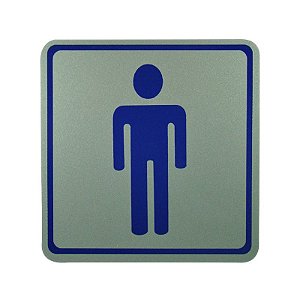 Placa de Identificação Banheiro Masculino - Grande