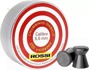 Chumbinho Diabolô Match Grafitado Rossi 5.5 Mm C 250 Unidade