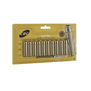 MUNIÇÃO CBC 38 SPL EXPO +P+ GOLD HEX 125 GR BLST C/10