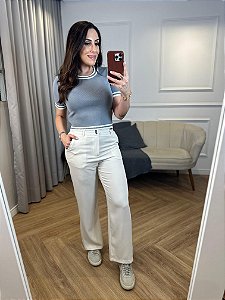 Calça alfaiataria pantalona Thaina