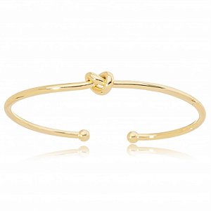 Bracelete nó liso dourado