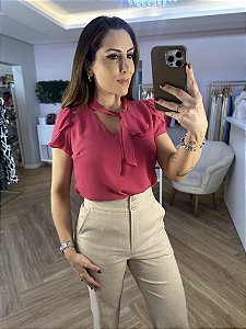 Blusa crepe laço Rita