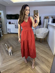 Vestido longo viscolinho Regiane