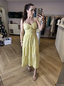 Vestido viscolinho liso Denise