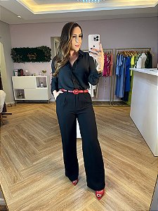 Calça alfaiataria Pantalona Londres
