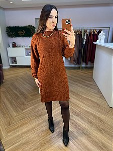 Vestido midi de modal mousse