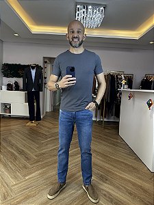 Calça jeans masculina confort com elastano