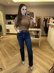 Calça jeans feminina Wide Leg Louise
