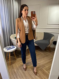 Calça jeans feminina mom Livia