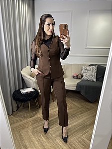 Calça alfaiataria cigarrete Olivia
