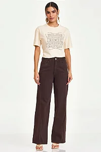 calça jeans reta alta Karen