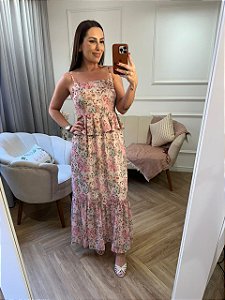 Vestido longo floral