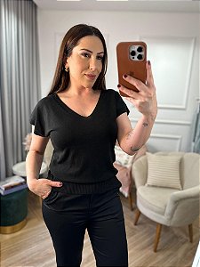 Blusa modal gola V Vanda