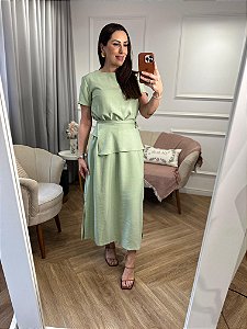 Vestido em viscose longo