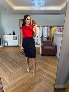 Blusa crepe manga copinho