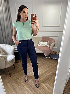 Blusa crepe manga copinho