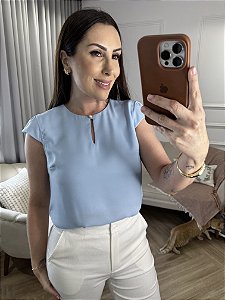 Blusa crepe manga copinho