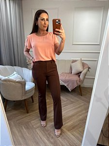Blusa crepe manga transpassada