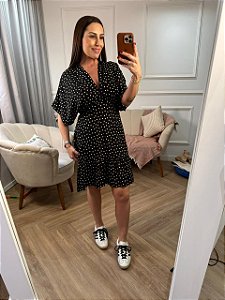 Vestido curto poá