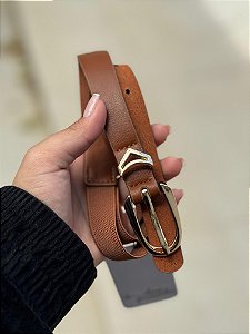 Cinto detalhe couro com elástico
