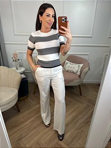 Blusa modal listrada Meire