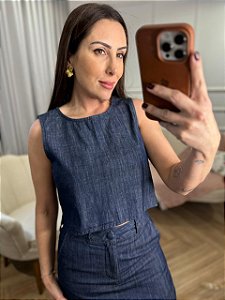 Blusa jeans Alessandra