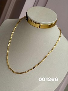 Colar elos lisos dourado