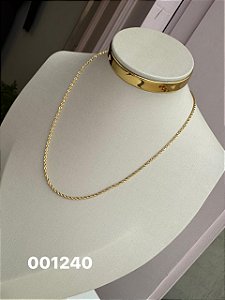 Colar cordão baiano dourado