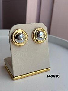 Brinco redondo liso bicolor