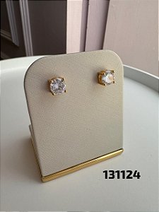 Brinco ponto de luz cristal dourado