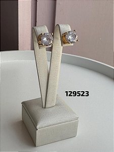 Brinco ponto de luz cristal dourado