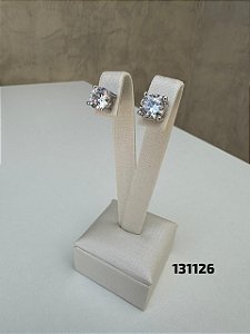 Brinco ponto de luz cristal branco