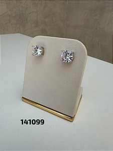 Brinco ponto de luz cristal branco